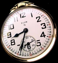 Elgin 1940's B.W. Raymond Grade 571 Railroad pocket watch